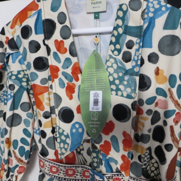 FARM Rio Cream Maxi Dress with Red, Blue & Black Floral Print - Picture 8 of 14